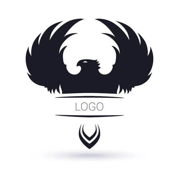 Eagle Bird Logo Vector Logo Template Monochrome Illustration — Stock Vector