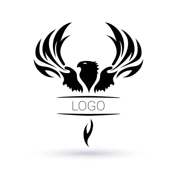 Águia Logotipo Pássaro Modelo Logotipo Vetor Ilustração Monocromática Vetores De Stock Royalty-Free