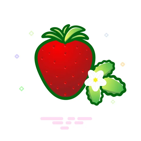 Strawberry Icon Logo Vector Illustration — 图库矢量图片