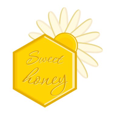 Sweet honey icon, flat design