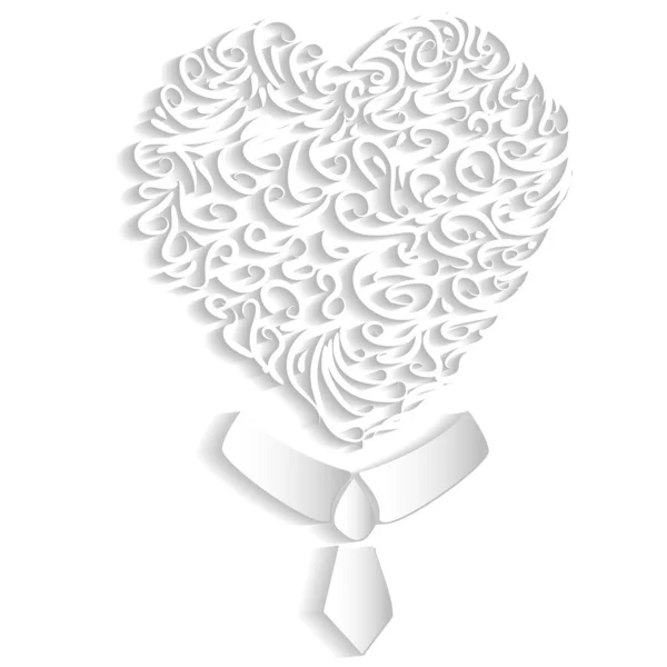 Señor corazón blanco — Archivo Imágenes Vectoriales