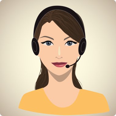 kulaklık ile kadın portresi