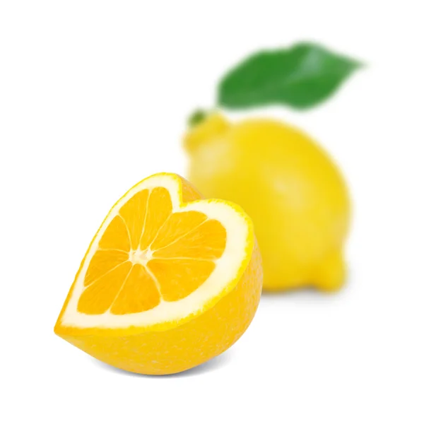 Лимонное сердце — стоковое фото