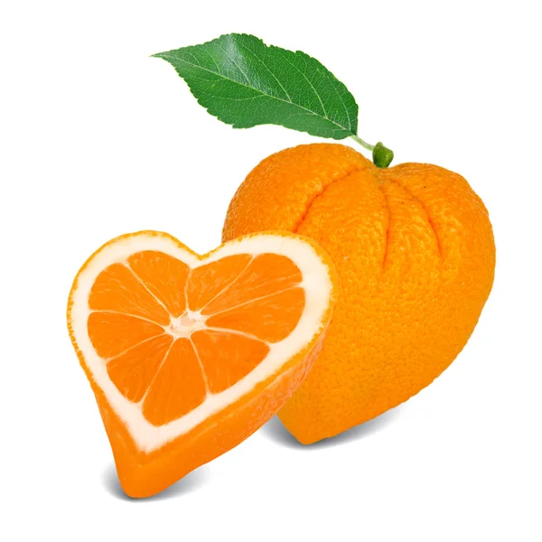 Corazón naranja — Foto de Stock