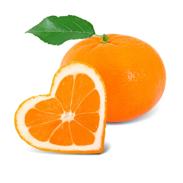 Corazón de mandarina — Foto de Stock