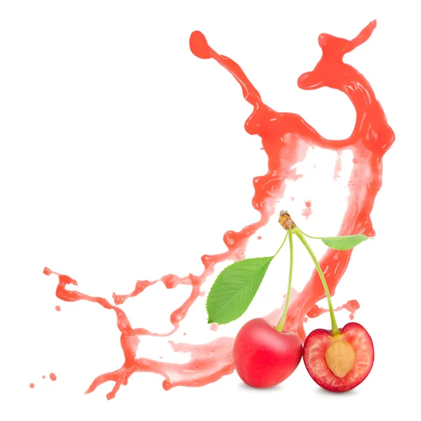 Cherry Splash — Stockfoto