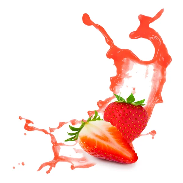 Strawberry splash — Stock Photo, Image