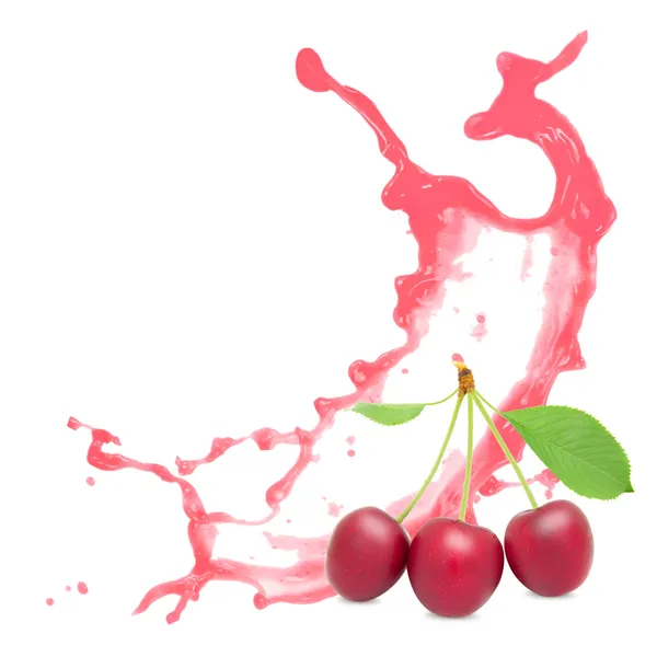 Cherry Splash — Stockfoto