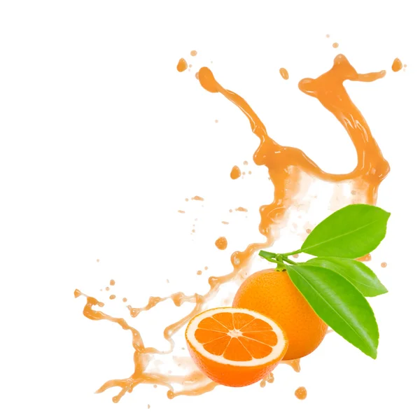 Tangerine splash — Stock Photo, Image