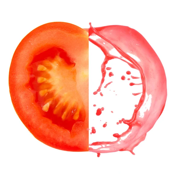 Tomatenspritzer — Stockfoto