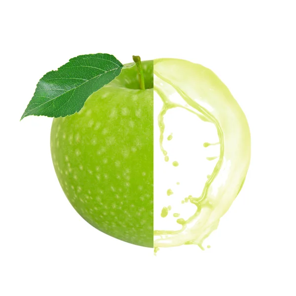 Spruzzi di mela verde — Foto Stock