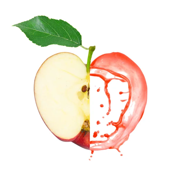 Salpicadura de manzana roja — Foto de Stock