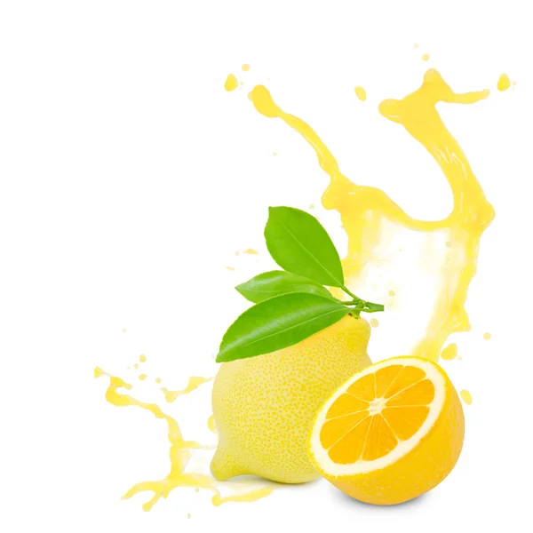 Лимонный всплеск — стоковое фото
