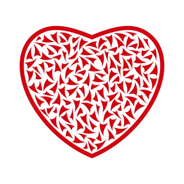 Rotes Herz Auf Weißem Hintergrund Vektor — Stockvektor
