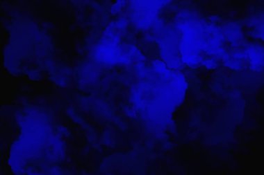 Mavi duman, nebula. Soyut renkli duman bulutları renkli doku arkaplanı.