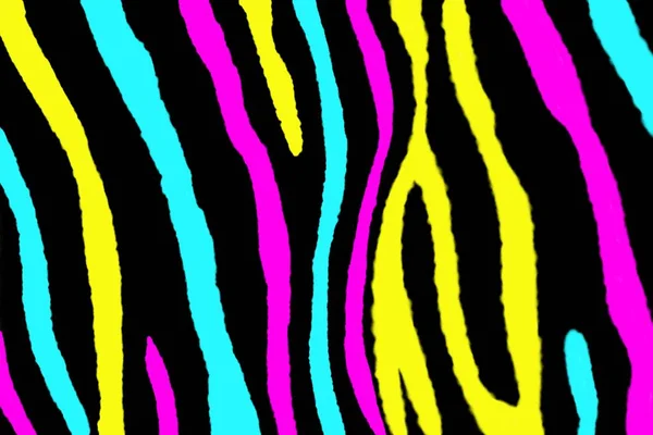 Zebra izli desen. Siyah ve renkli eğimli arkaplan.