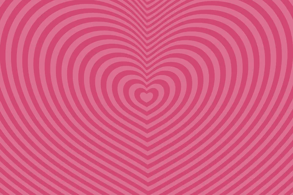 Fondo Ilusión Óptica Abstracta Con Corazón Rosado Vector — Vector de stock