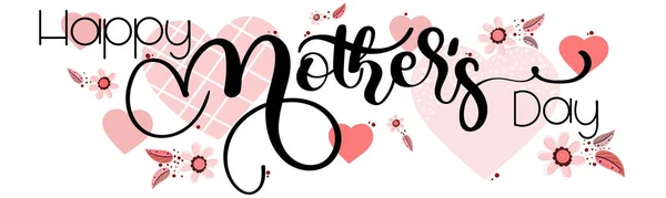 Tarjeta Felicitación Del Día Madre Celebración Feliz Día Madre Caligrafía — Vector de stock