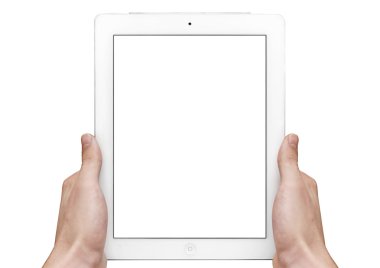 elinde yeni bir ipad