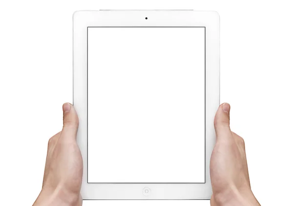 Ein neues iPad zur Hand — Stockfoto