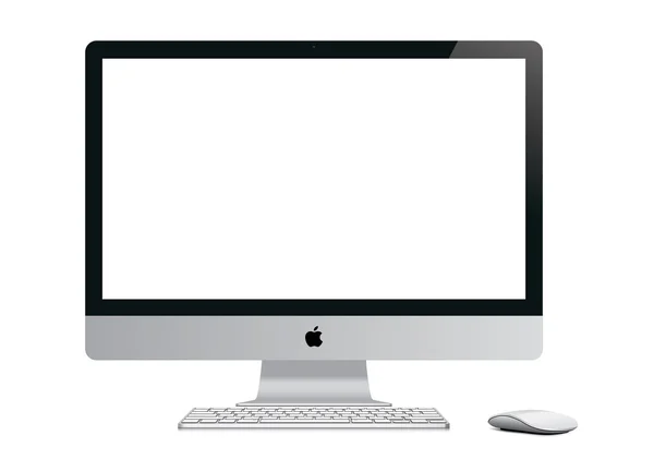 iMac bilgisayar üzerinde beyaz