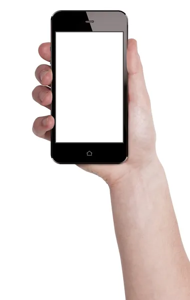 Holding Mobile Smart Phone In Male Hand — Stock Photo, Image