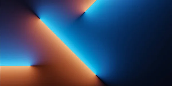 Abstract Neon Glowing Lines Background Composition Orange Blue Light Sides — Φωτογραφία Αρχείου