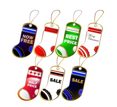 Noel çorap etiketi ayarlayın