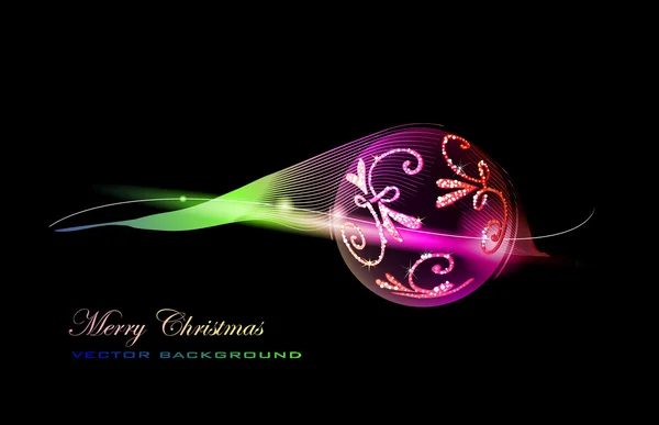 Christmas background with ball — Stock Vector
