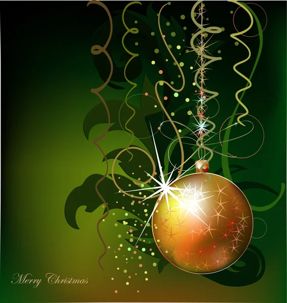 Christmas background with ball — Stock Vector