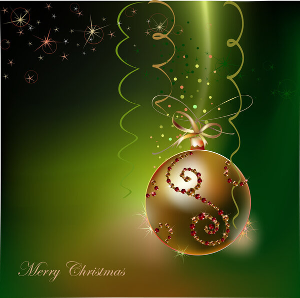 Christmas background with ball
