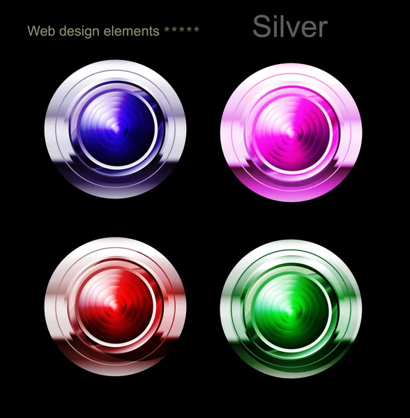 Glossy buttons — Stock Vector