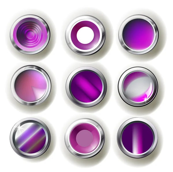 Glossy buttons — Stock Vector