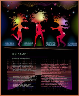 Kızlar dans ile web sayfası şablonu