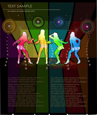 Kızlar dans ile web sayfası şablonu