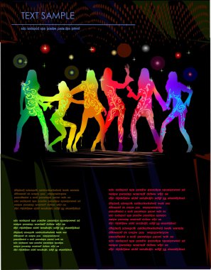 Kızlar dans ile web sayfası şablonu