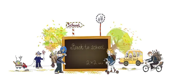 Back to school background — Stock Vector