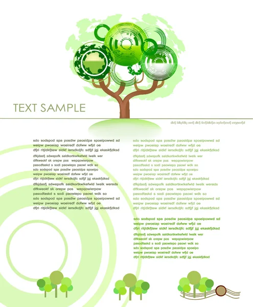 Business tree web page template — Stock Vector