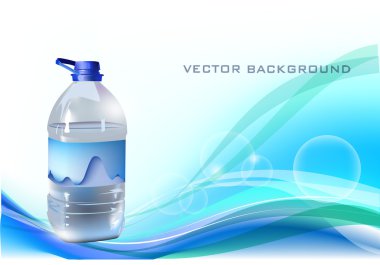 arka plan ile taze temiz su şişe