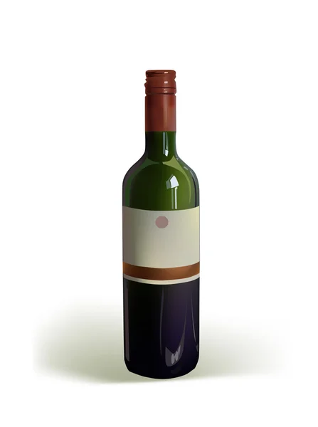 Realistische fles wijn wijn collectie — Stockvector