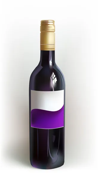 Bouteille réaliste de vin Collection de vins — Image vectorielle
