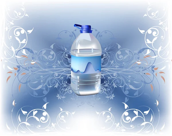 Tło z butelki czystej wody słodkiej — Wektor stockowy