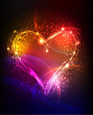 Neon valentine's arka plan