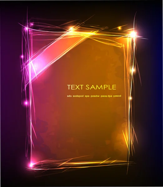 Neon frame, banner screen for text — Stock Vector