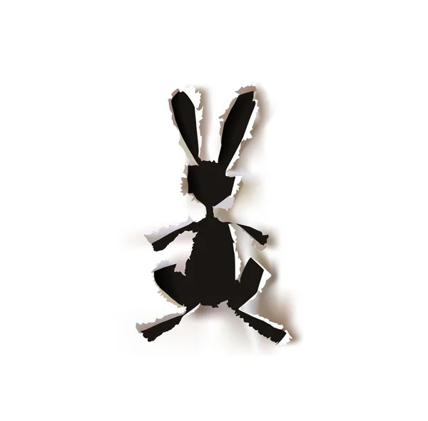Coleção de papel rasgado Bunny — Vetor de Stock