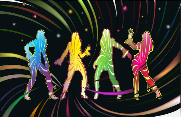 Dancing girls — Stock Vector