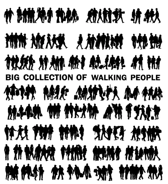insan siluetleri yürüyüş koleksiyonu