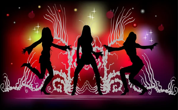 Tanzende Mädchen — Stockvektor