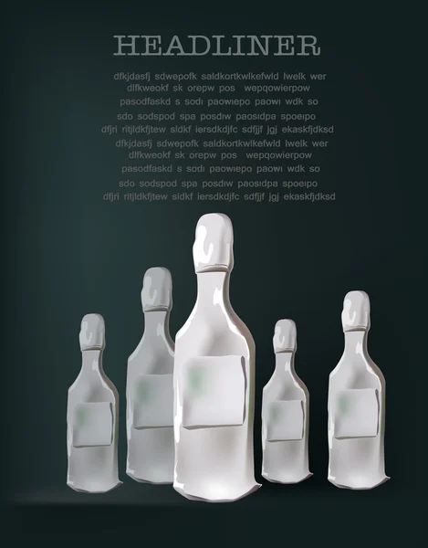 Contexte avec des bouteilles en plasticine — Image vectorielle