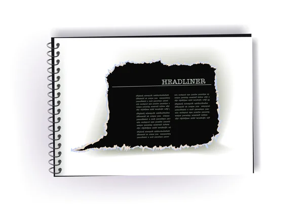 Colección de papel rasgado Burbuja, marco, líneas, vergüenza para el texto — Vector de stock